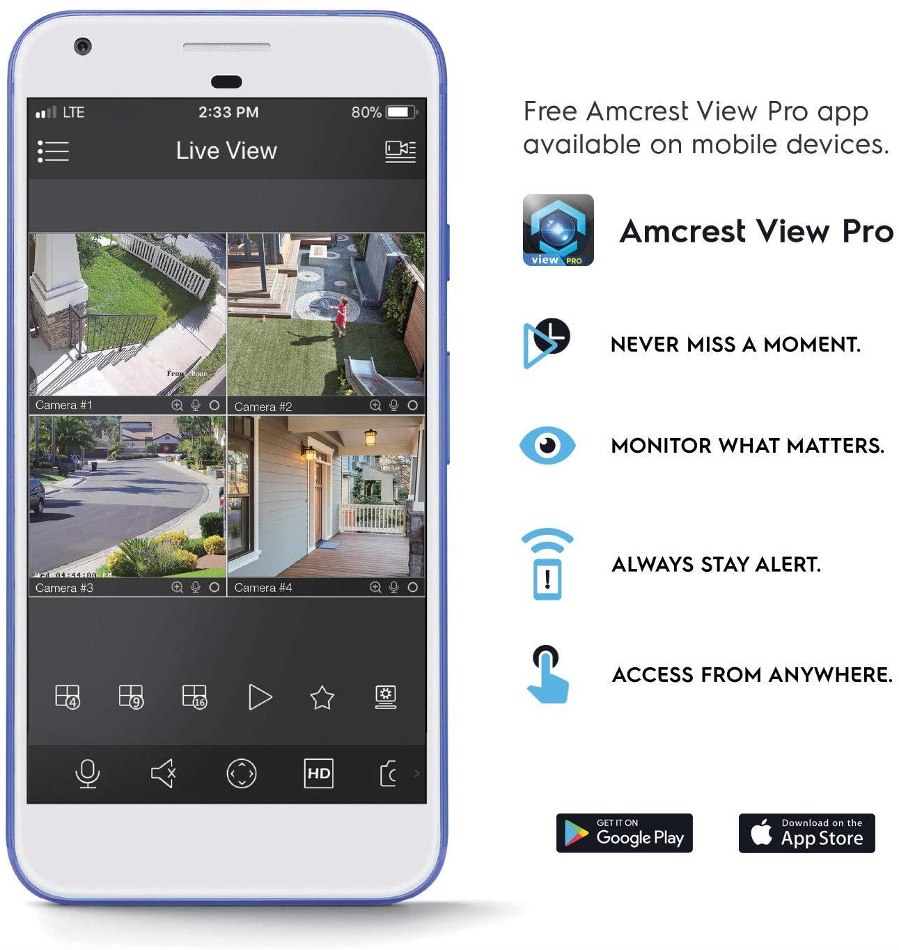 Amcrest 5Series 4K NVR 16-Channel NV5216-3TB 16CH (Record 16CH 4K @30fps, View/Playback 4CH 4K @30fps) Network Video Recorder - Pre-Installed 3TB Hard Drive (No PoE Ports Included)