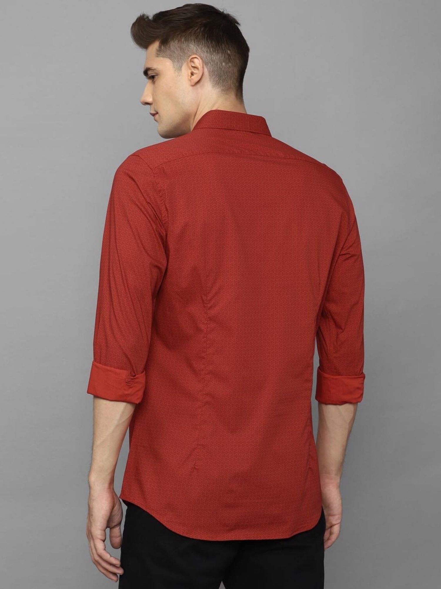 Spykar Blue Cotton Slim Fit Checks Shirt