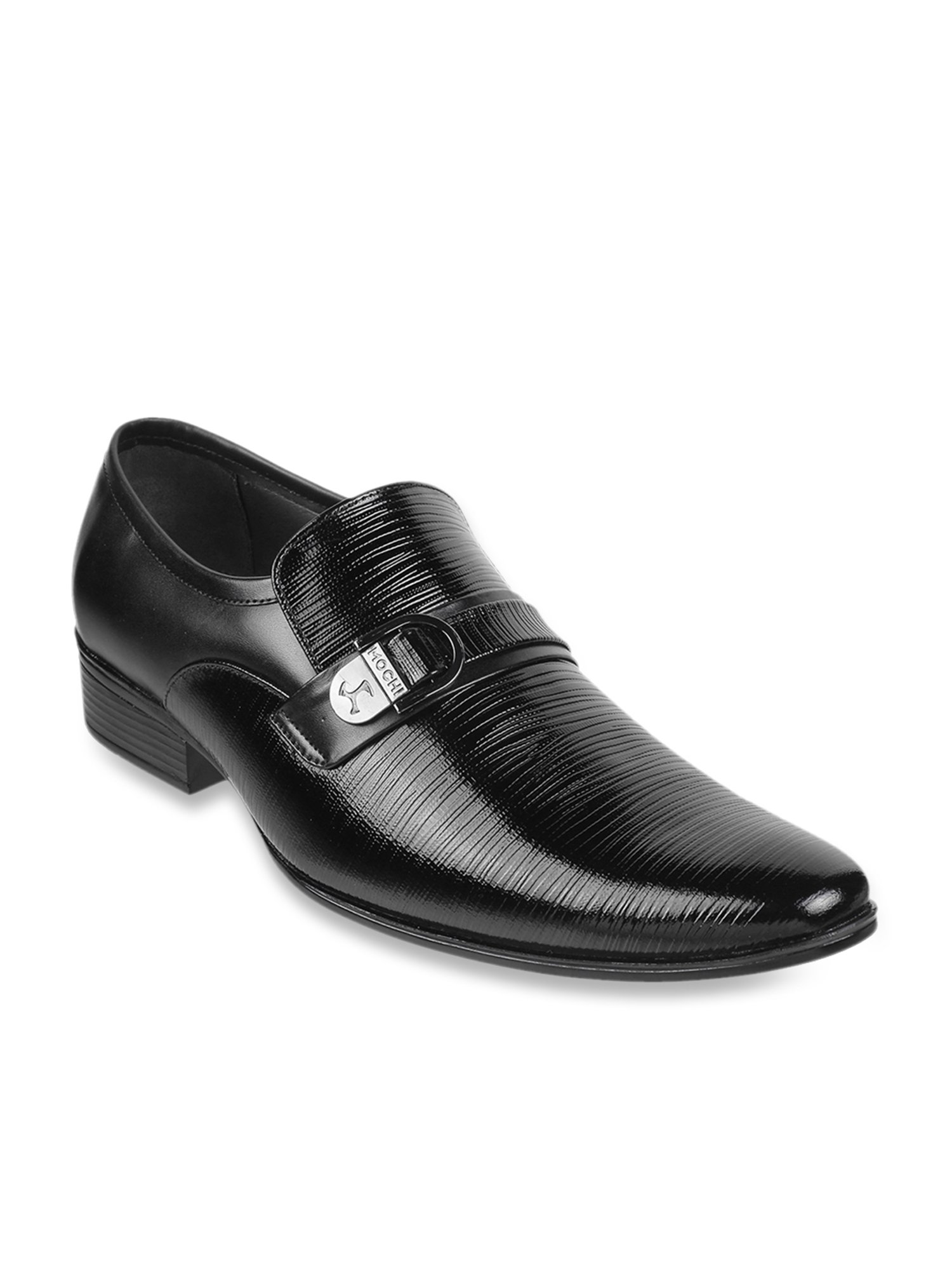 Mochi Men's Black Formal Loafers