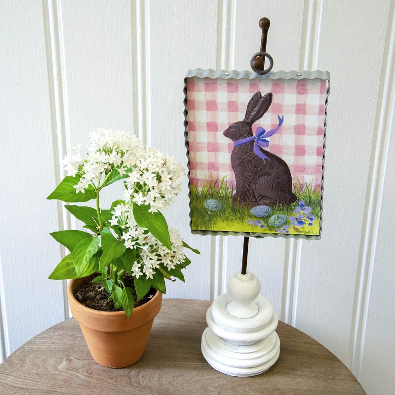 Easter 8.0" Gallary Chocolate Bunny Eggs Grass  -  Wall Sign Panels