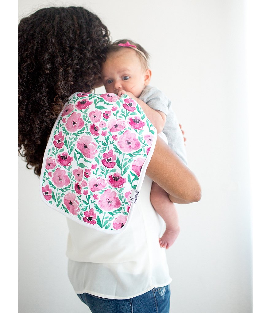 Copper Pearl Baby Girls Bloom Premium Burp Cloths 3-Pack