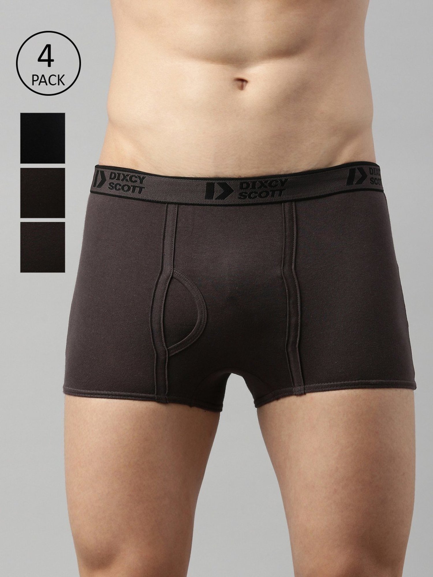 Dixcy Scott Originals Multi Cotton Regular Fit Trunks - Pack Of 4