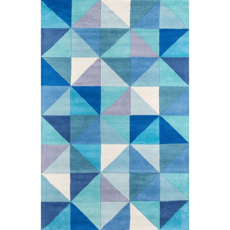 Ashton 100% Wool Area Rug - Blue (5'x8')