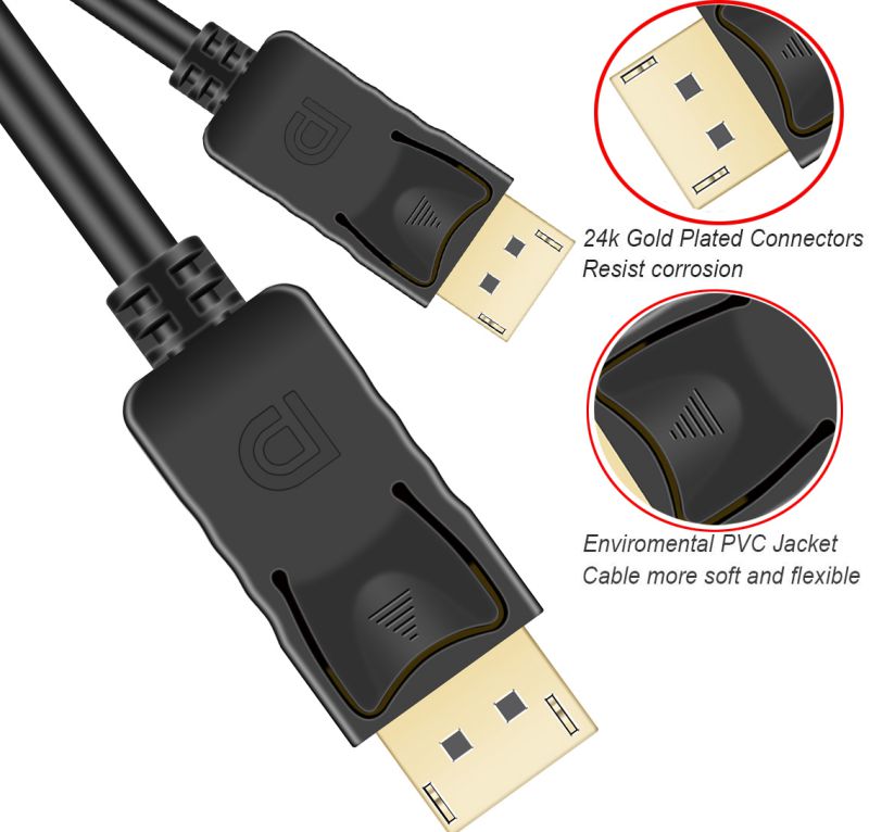 DisplayPort Cable with Latches MM DP to DP 1080p 50ft P580050