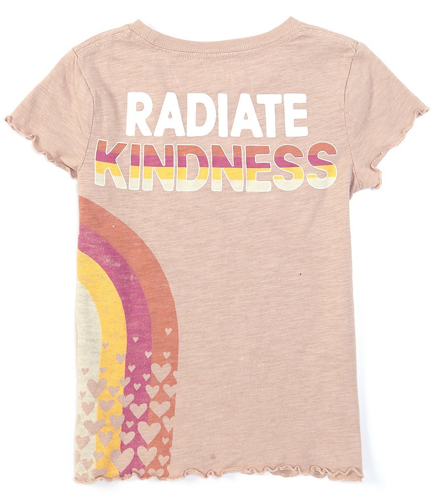 Peek Little/Big Girls 2T-12 Short-Sleeve Lesa Radiate Kindness Rainbow Tee