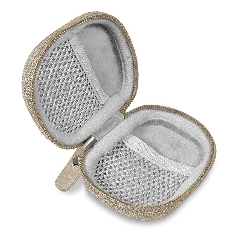 Golf GPS Case by  Specially Designed for GolfBudy Voice Voice 2 Bushnell NeoGhost Mesh Pouches on Both lid and Base for GPS and Cable separatedly Gold