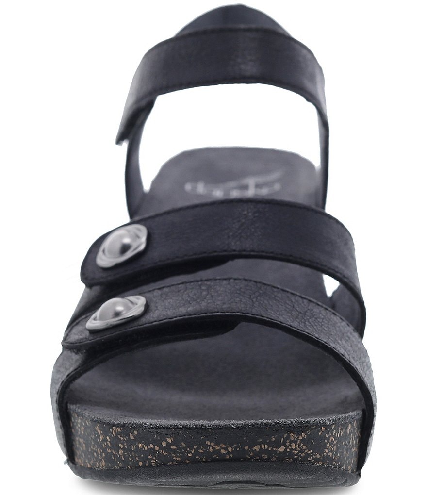 Dansko Savannah Banded Leather Wedge Sandals