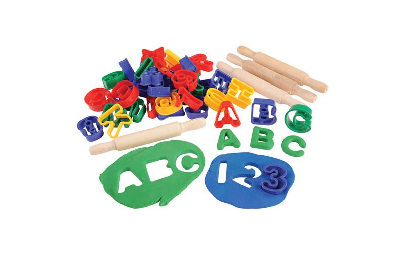 Kaplan Early Learning ABC and Numbers Dough Cutter Set