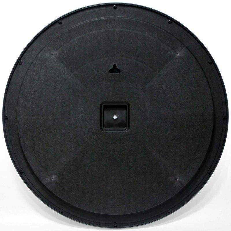 Infinity Instruments 20083BK Nera 22 Inch Round Hanging Wall Mounted Decorative Mirror with Black Matte Frame