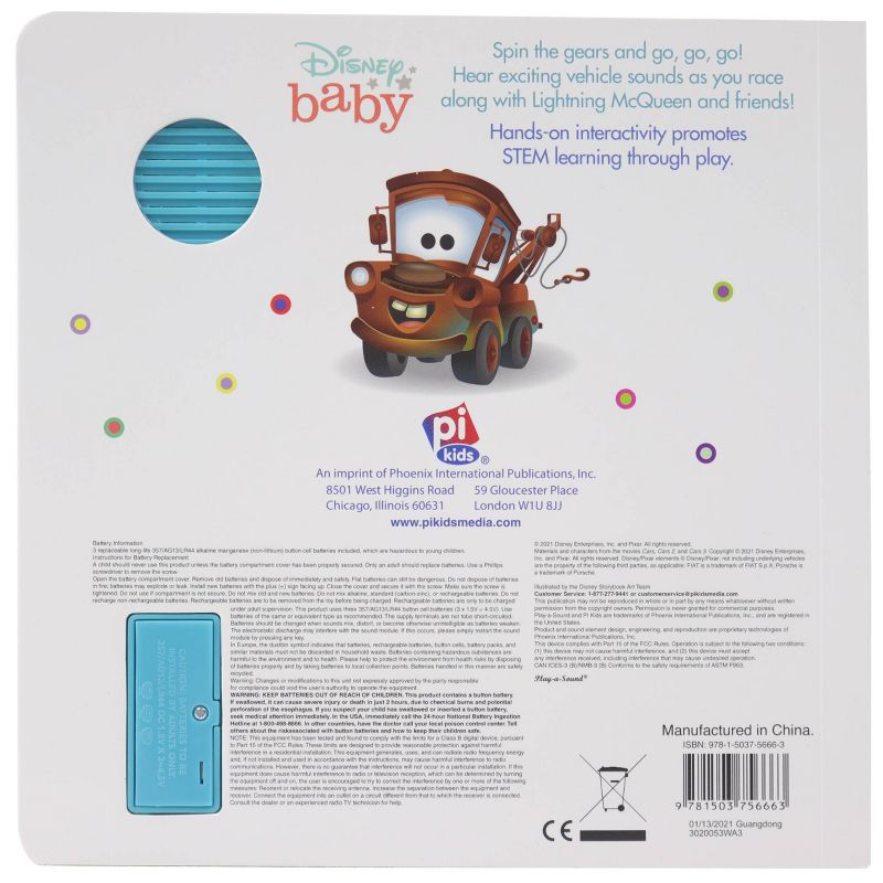 Disney Baby: Cars on the Go! - (Play-A-Sound) (Board Book)