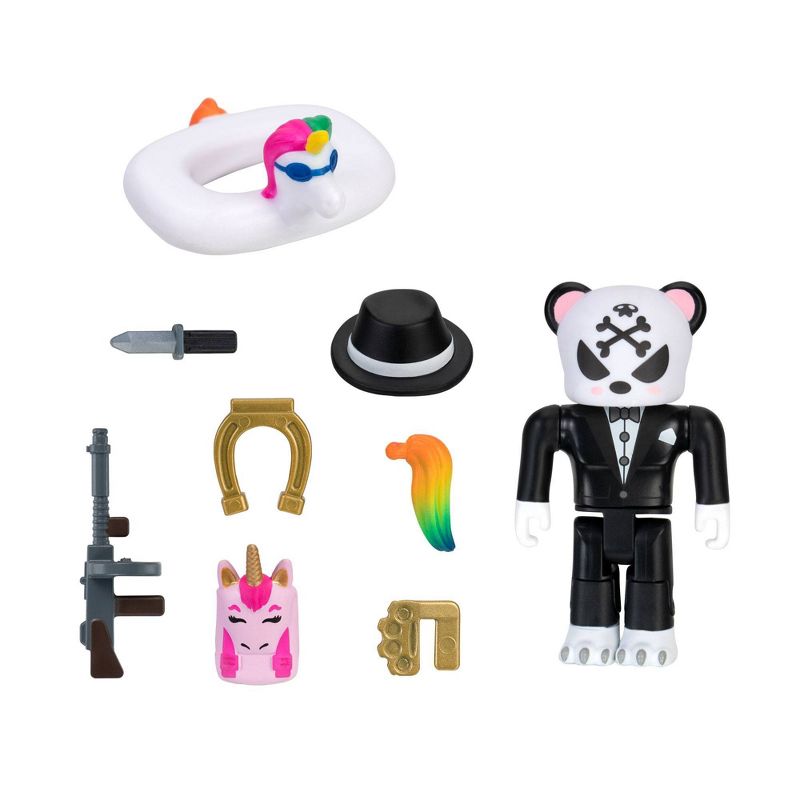 Roblox Avatar Shop Series Collection - Rare Complicated Unicorn Gangster Panda Figure Pack (Includes Exclusive Virtual Item)