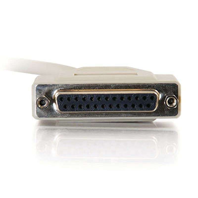 02645 DB25 F/F Serial RS232 Extension Cable, Beige (10 Feet, 3.04 Meters)