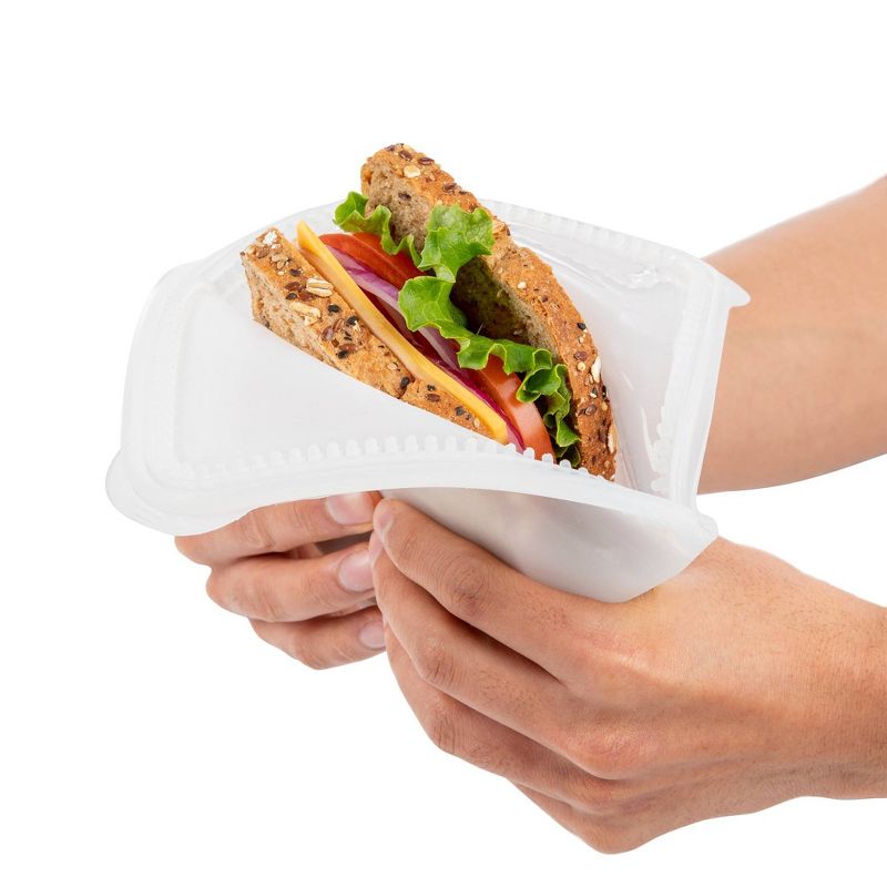 Prepworks ProKeeper Silicone 2 Sided Zipper Sandwich Bag - Clear - 24oz