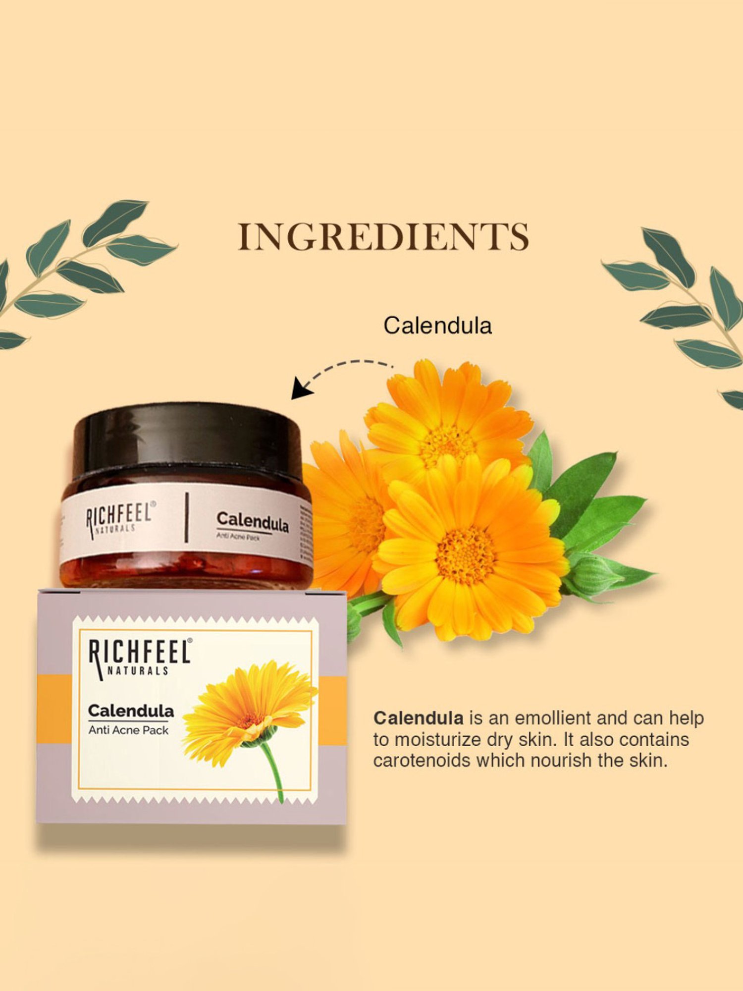 Richfeel Calendula Anti Acne Pack - Pack of 2