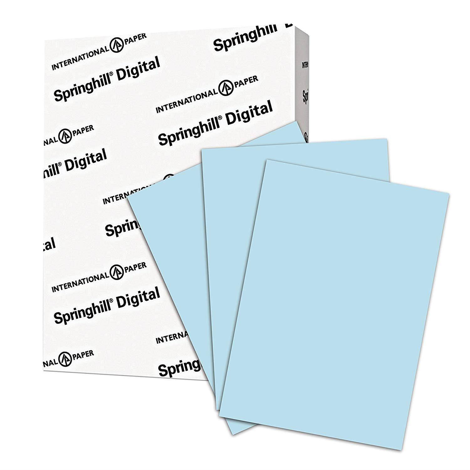 Springhill Colored Paper, Cardstock Paper, Blue Paper, 67lb, 147gsm, 8.5 x 11, 1 Ream / 250 Sheets - Vellum Card Stock, Thick Paper  (026000R)