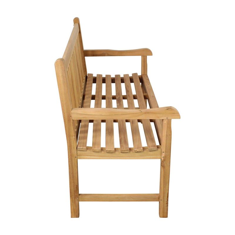 Teak Heritage Outdoor Two Seater Bench - Natural Finish - Courtyard Casual