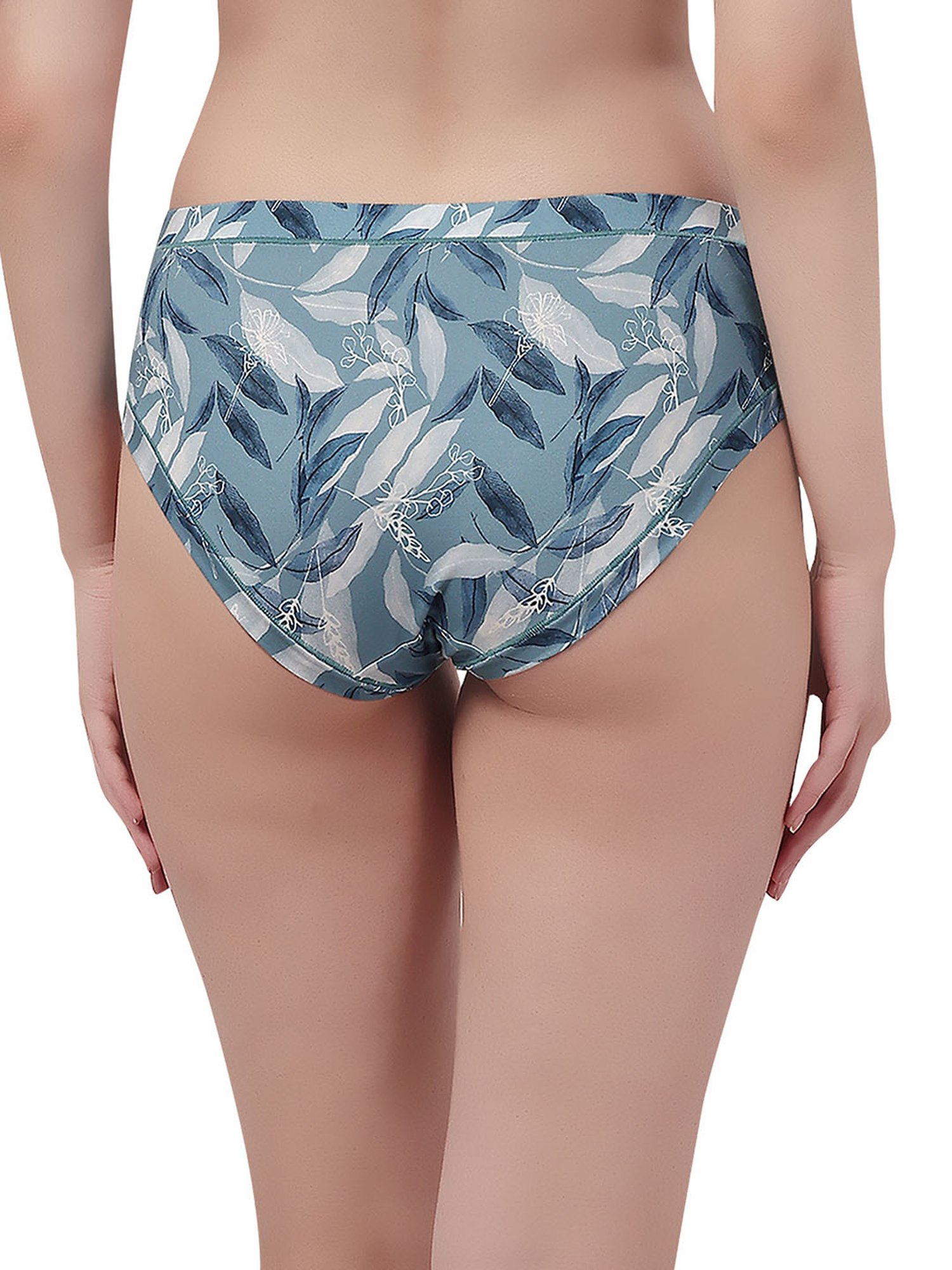 Soie Sky Blue & Grey Printed Hipster Panty - Pack of 2