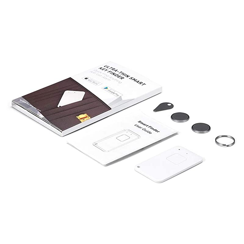 Finder Bluetooth Smart Tracker Locator GPS Anti-Lost Cell Phone Finder APP Control iOS Android Compatible with Chain Replaceable Battery for Wallet Pet Luggage Bag