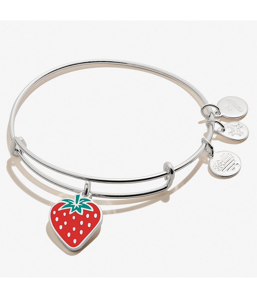 Alex and Ani Strawberry Charm Bangle Bracelet