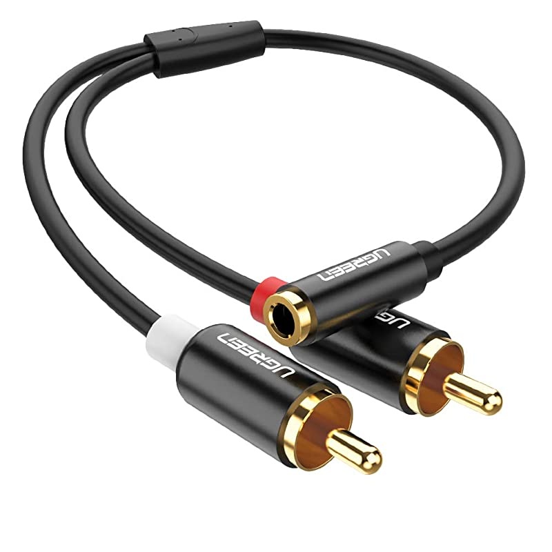 35mm Female to 2RCA Male Stereo Audio Cable Gold Plated for Smartphones MP3 Tablets Home Theater