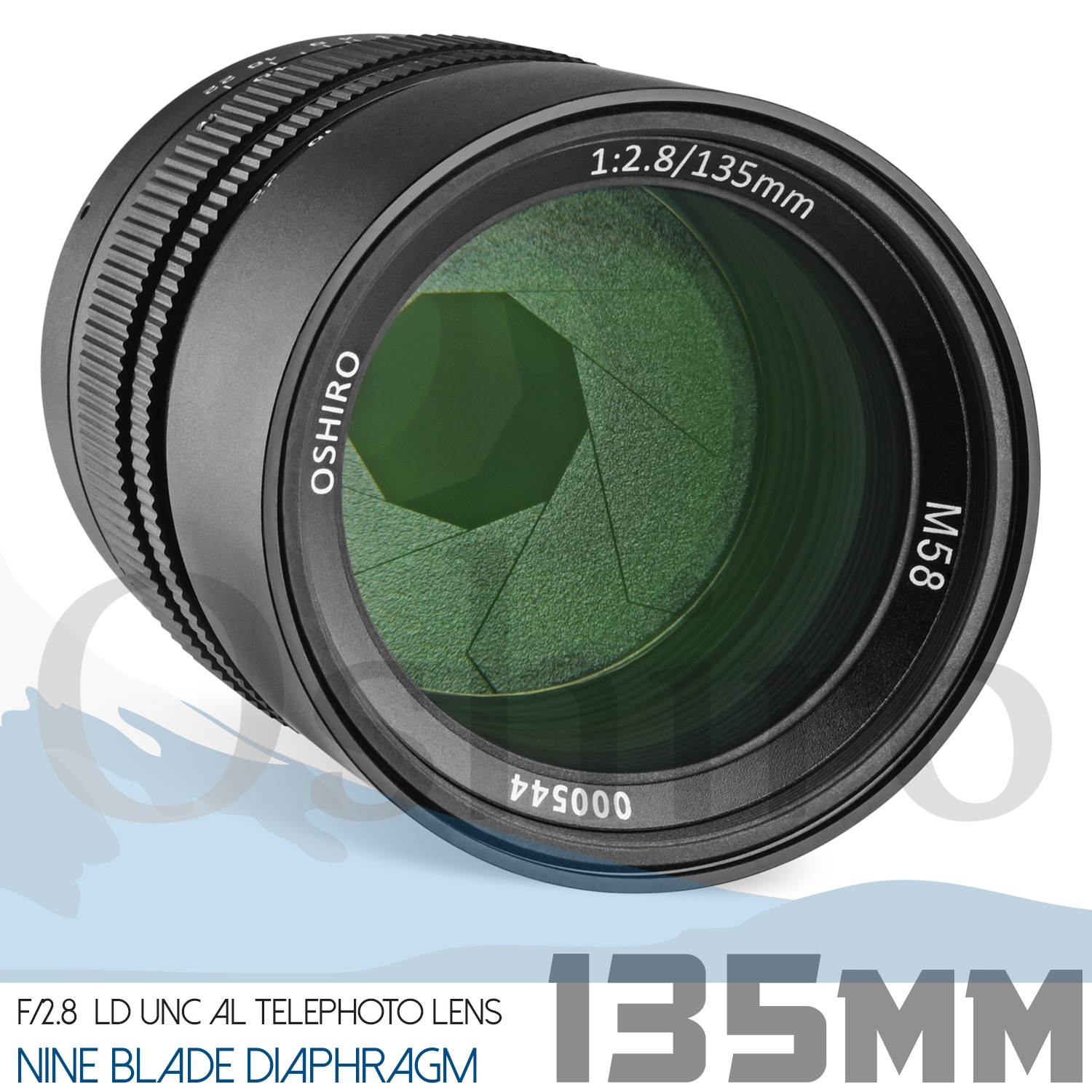 Oshiro 135mm f/2.8 LD UNC AL Telephoto Full Frame Prime Lens for Nikon D5, D4S, DF, D4, D850, D810, D750, D610, D500, D7500, D7200, D5600, D5500, D5300, D5200, D3400, D3300, D3200 Digital SLR Cameras