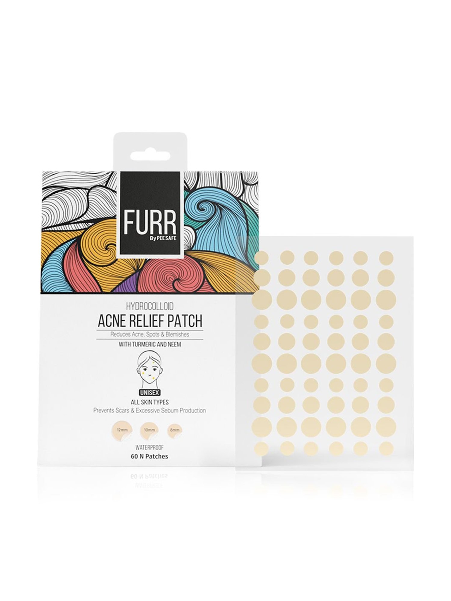 FURR by Pee Safe Hydrocolloid Acne Relief - 60 Patches
