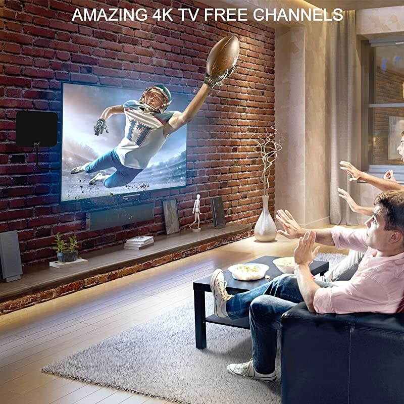 Antenna Indoor Amplified HDAntenna Digital HD 4K80 Miles Range Maxwith Powerful Amplifier 165 FT Coax Cable2019 Newest