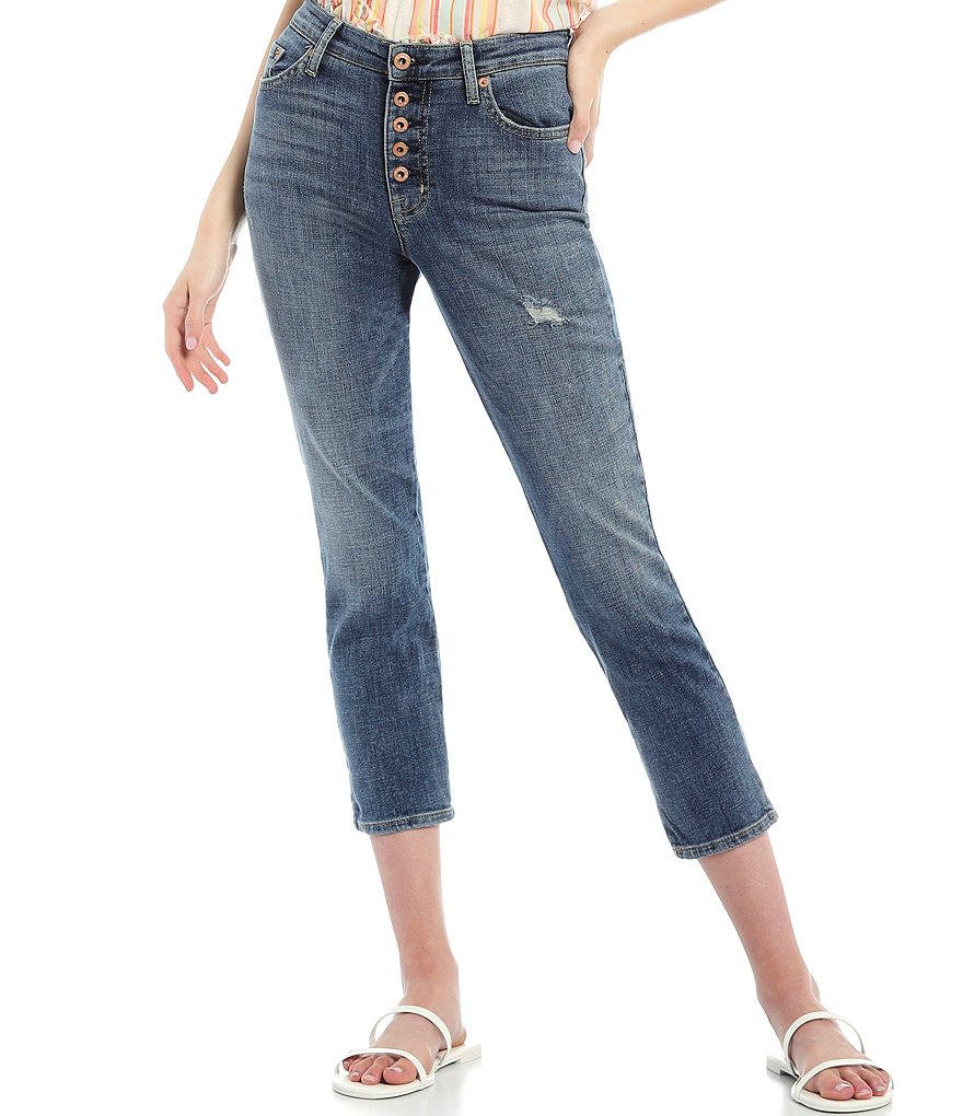 Ella Moss High Rise Slim Straight Ankle Jeans