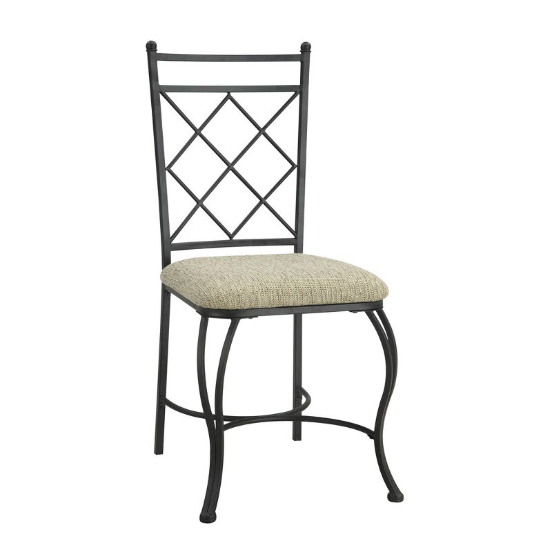 5pc Chandler Glass Top Metal Dining Set Black - Dorel Living