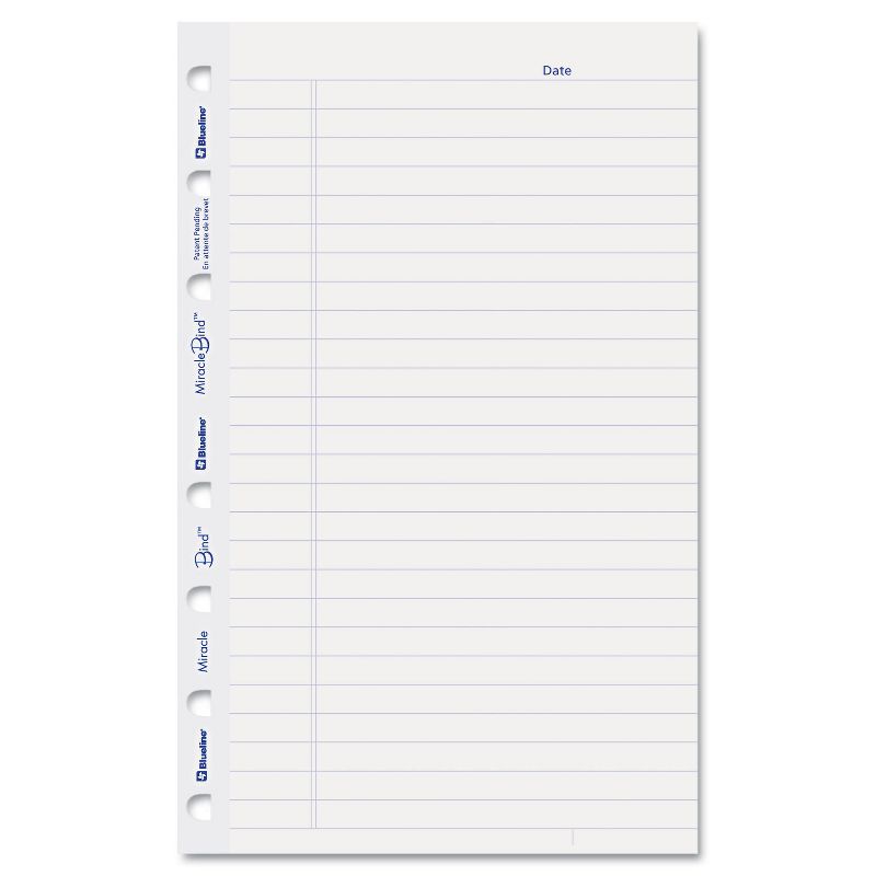 REDIFORM MiracleBind Ruled Paper Refill Sheets 8 x 5 White 50 Sheets/Pack AFR6050R