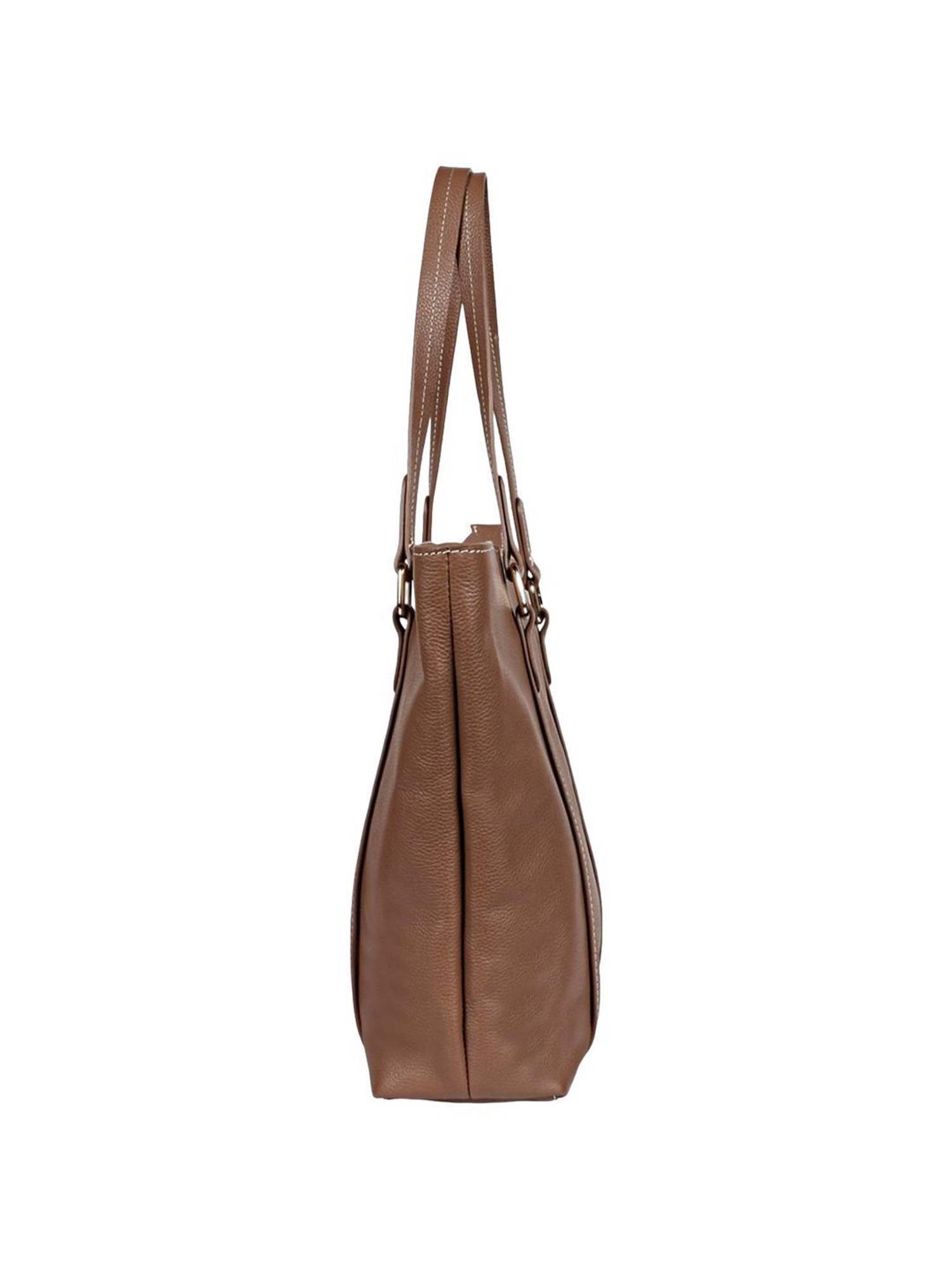 Favore Brown Solid Medium Tote Handbag