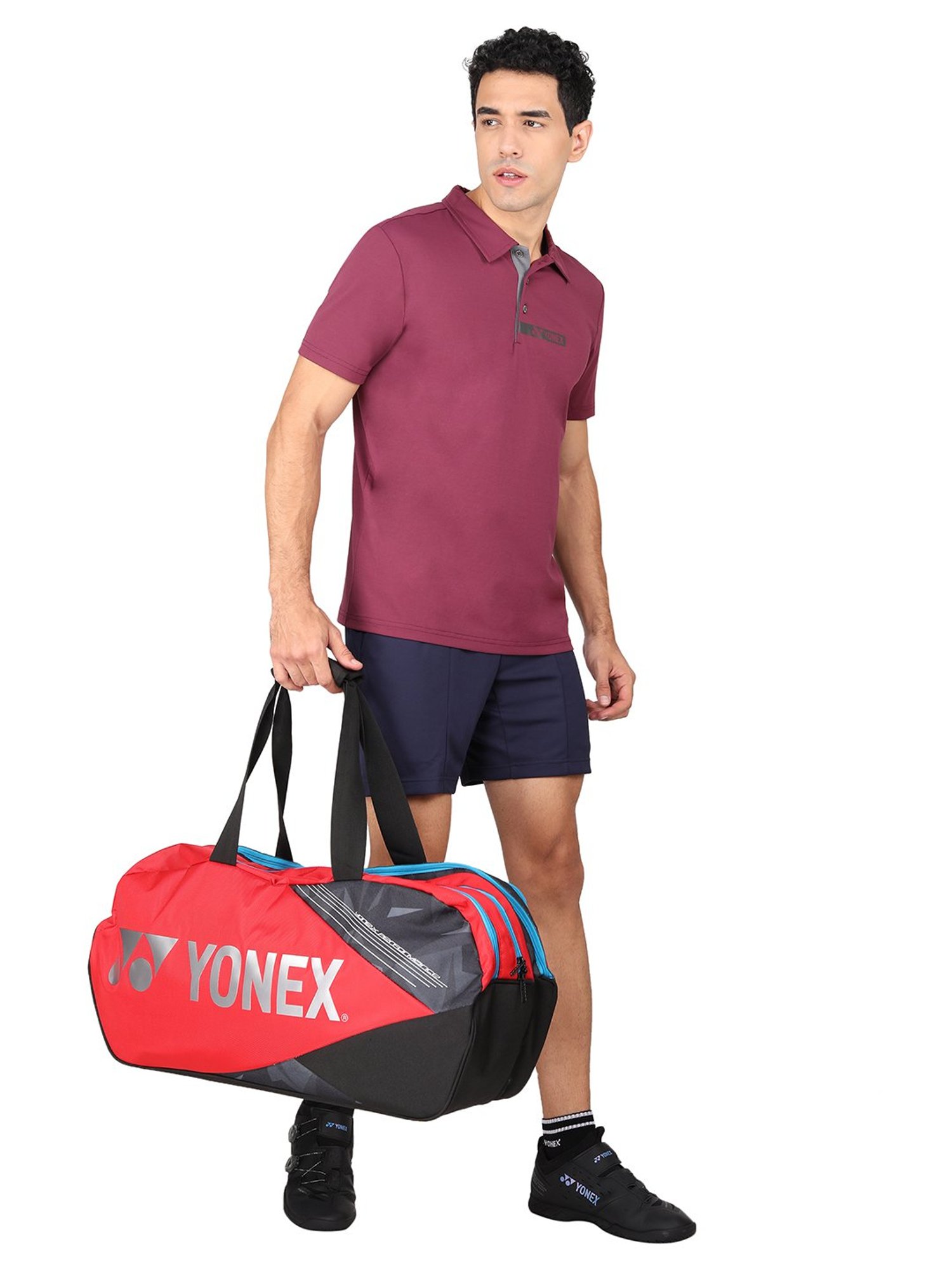Yonex Grape Wine Regular Fit Badminton Polo T-Shirt