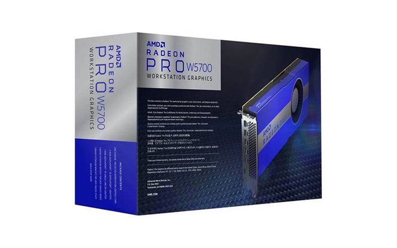 AMD Radeon Pro W5700 Graphics Card - 2304 Stream Processors - 8GB of GDDR6 VRAM - 7nm RDNA Architecture - 256-Bit Memory Interface - 8.89 Teraflops