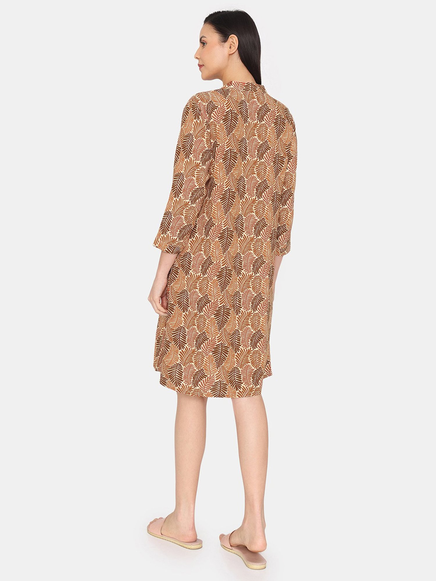 Clovia Yellow & Pink Graphic Print Maternity Top With Pyjamas