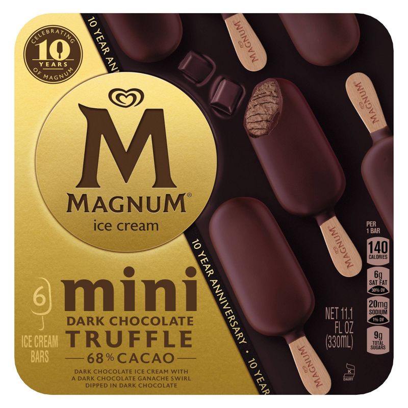 Magnum Mini Dark Chocolate Truffle Ice Cream Bar - 11.1oz/6ct