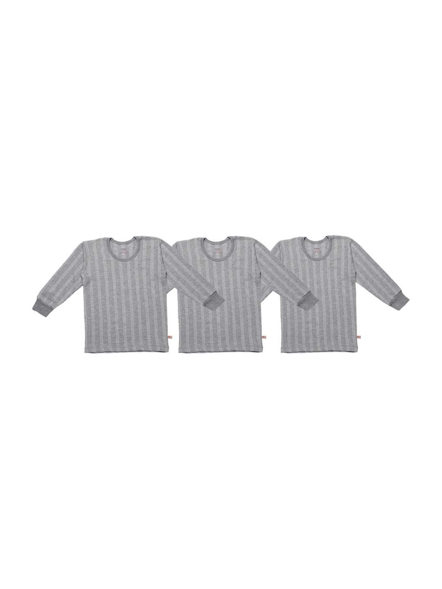 Vimal Jonney Kids Multicolor Regular Fit Thermal Tops - Pack of 3