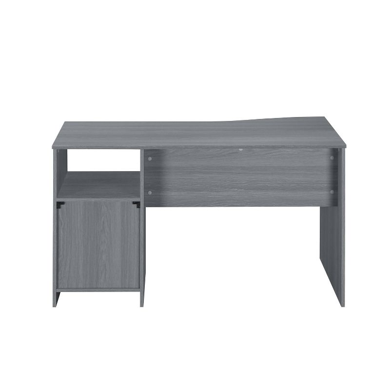 Classic Computer Desk with Multiple Drawers Gray - Techni Mobili
