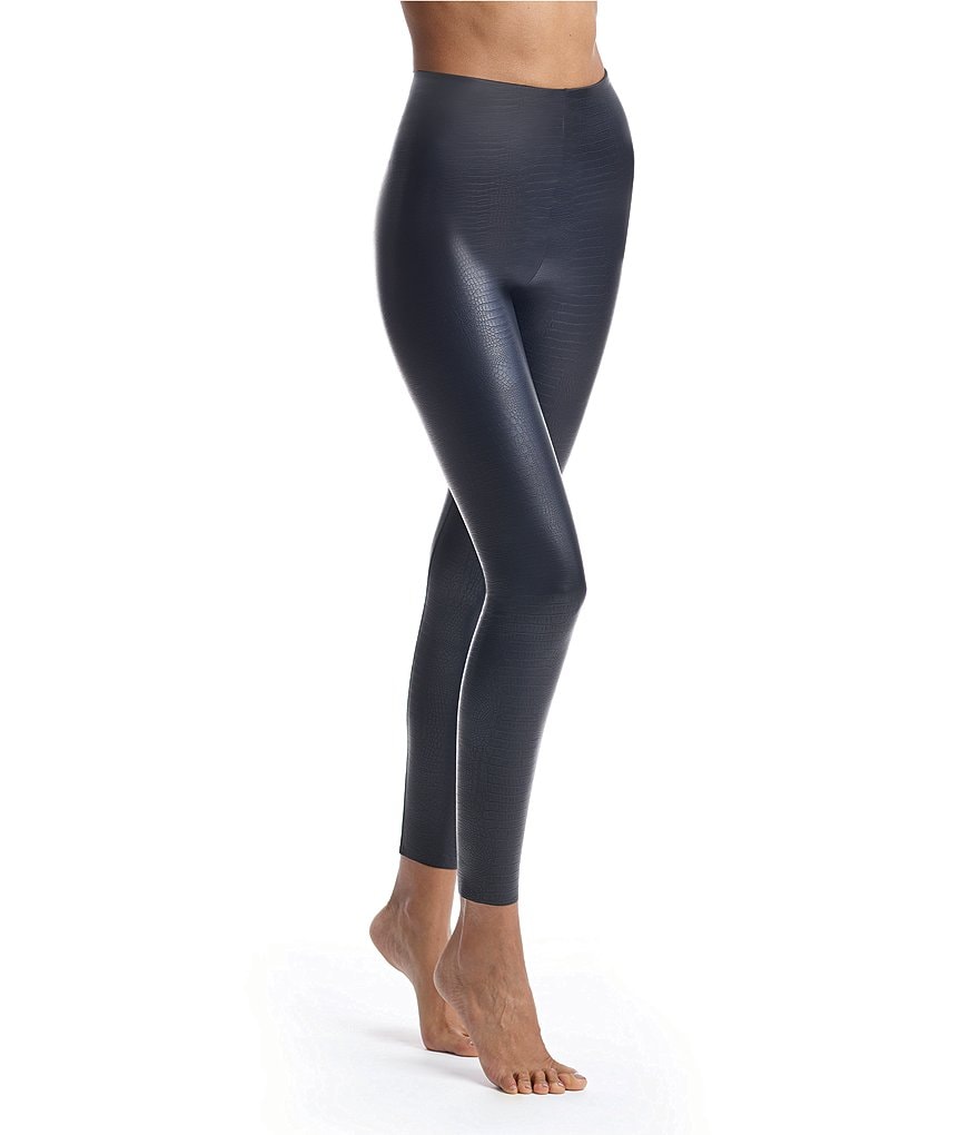Commando Faux Leather Crocodile-Embossed Legging