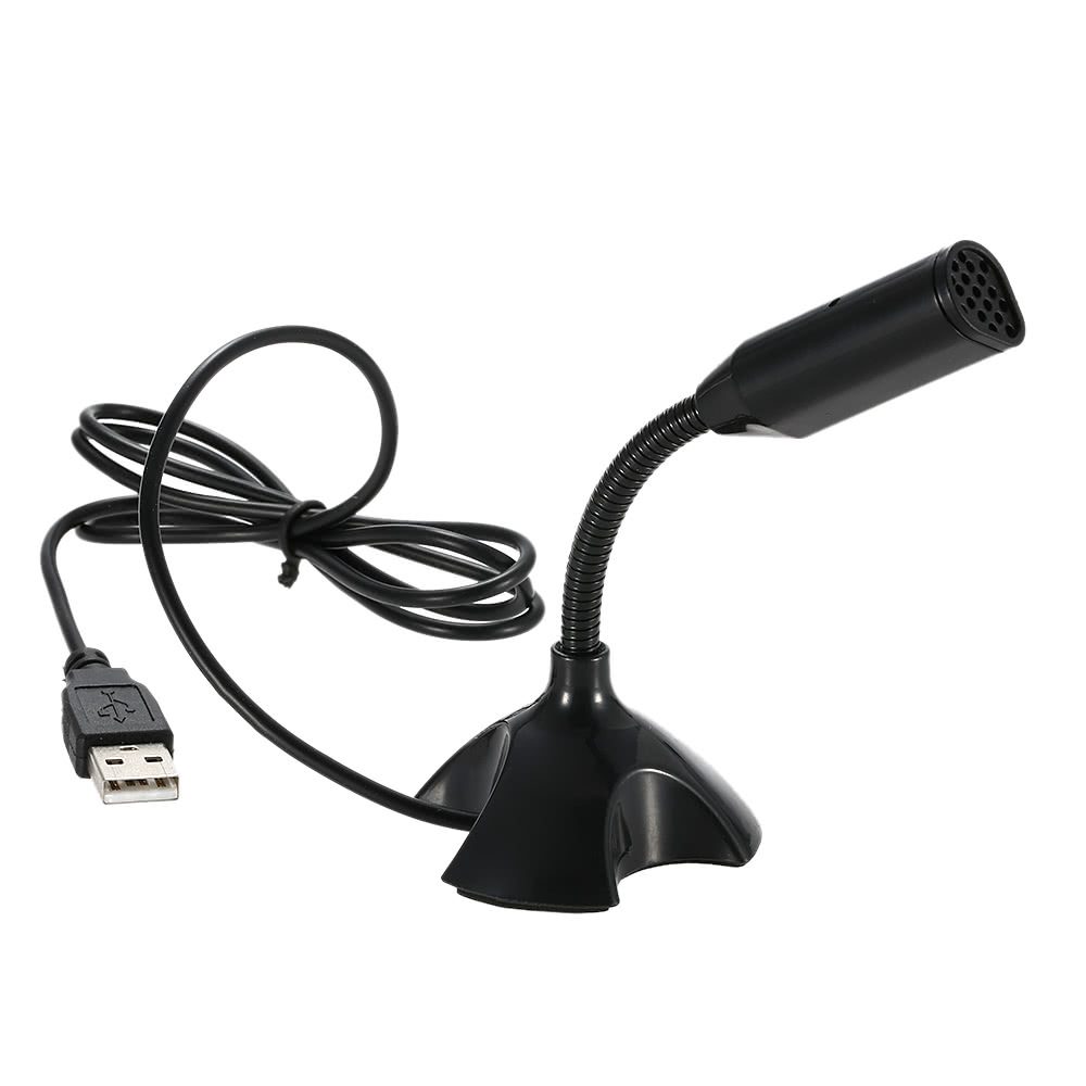 USB Desktop Microphone 360&deg; Adjustable Microphone Support Voice Chatting Recording Mic for PC Mac with a USB port