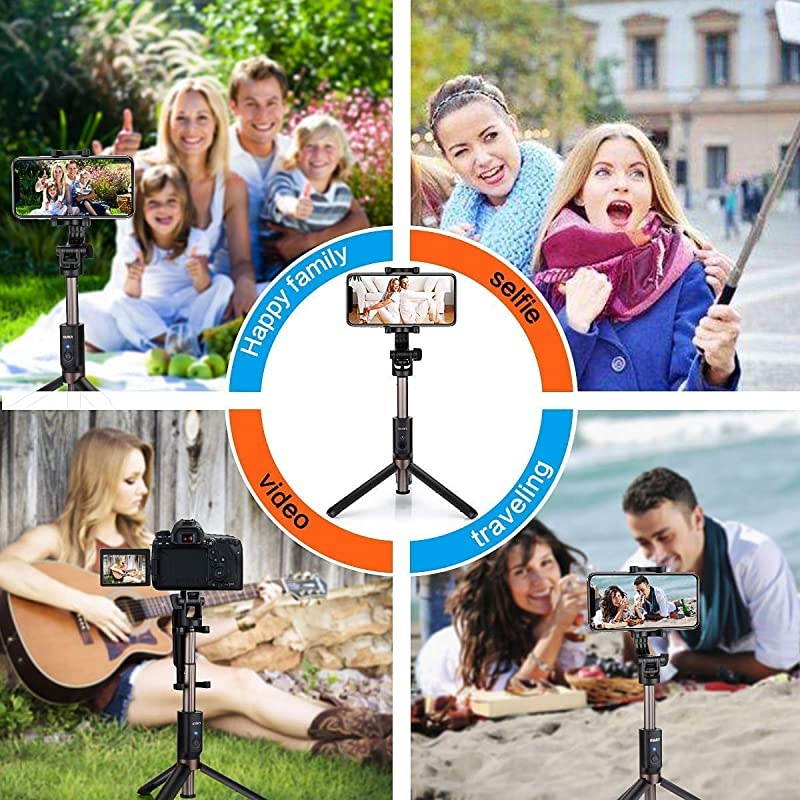 Stick Bluetooth Newest Version Extendable Stick with Wireless Remote and Tripod for iPhone Xs MAXXRXSXiPhone 88 PlusiPhone 6Galaxy S9S9 PlusNote 8 Google Huawei and More