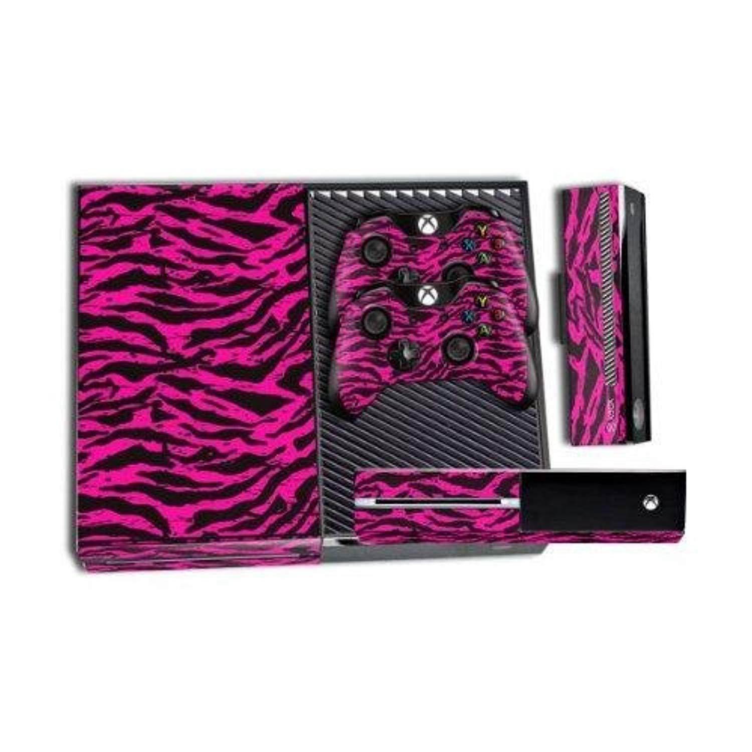 Microsoft Xbox ONE  Console Skin plus 2 Controller Skins - Zebra Pink