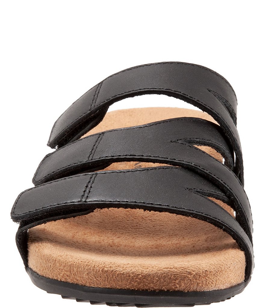 Softwalk Blythe Leather Adjustable Slide Sandals