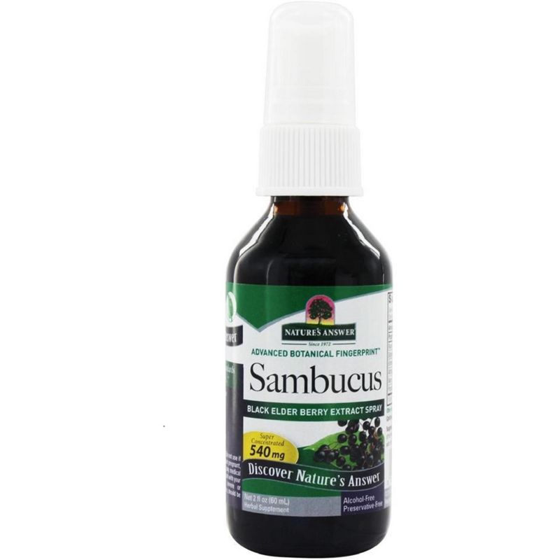 Nature's Answer Sambucus Black Elder Berry Extract Spray 2 oz