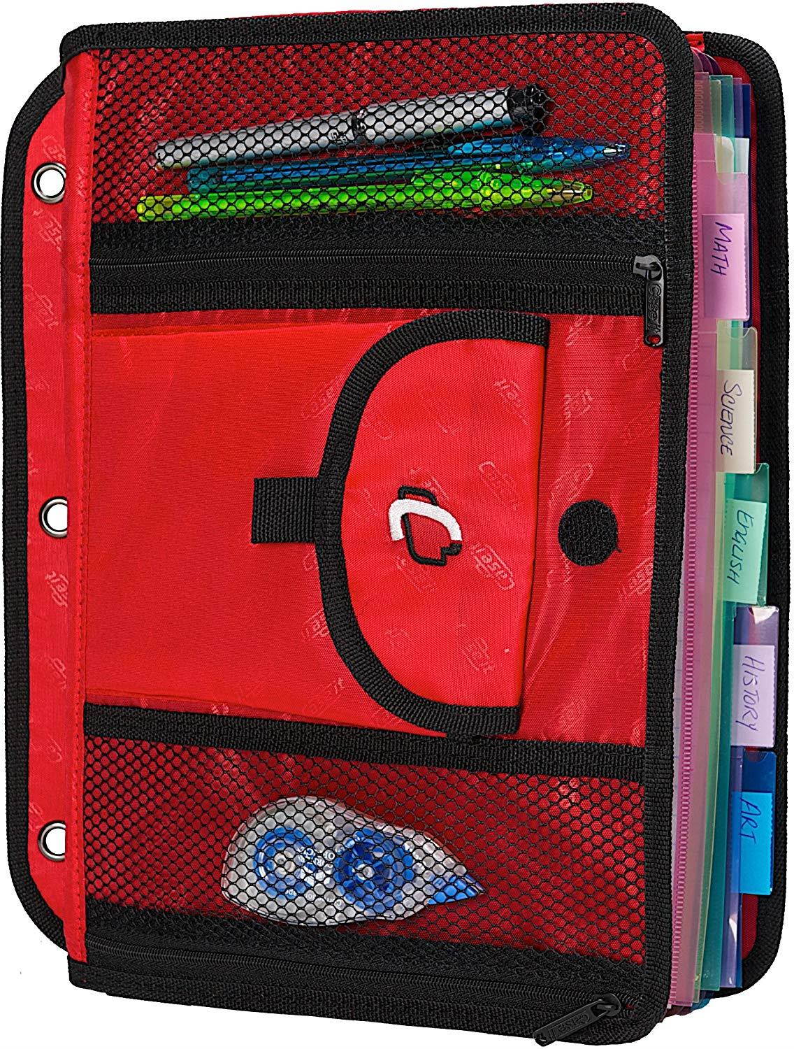 Case-it Locker Accessory 5-Tab File, Red, ACC-21-RED