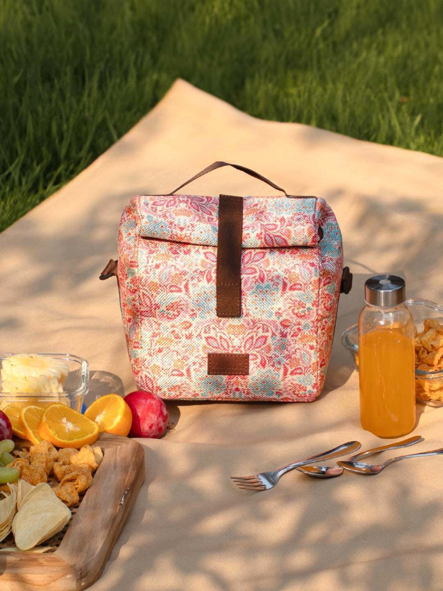 ZOUK Red Floral Handbag