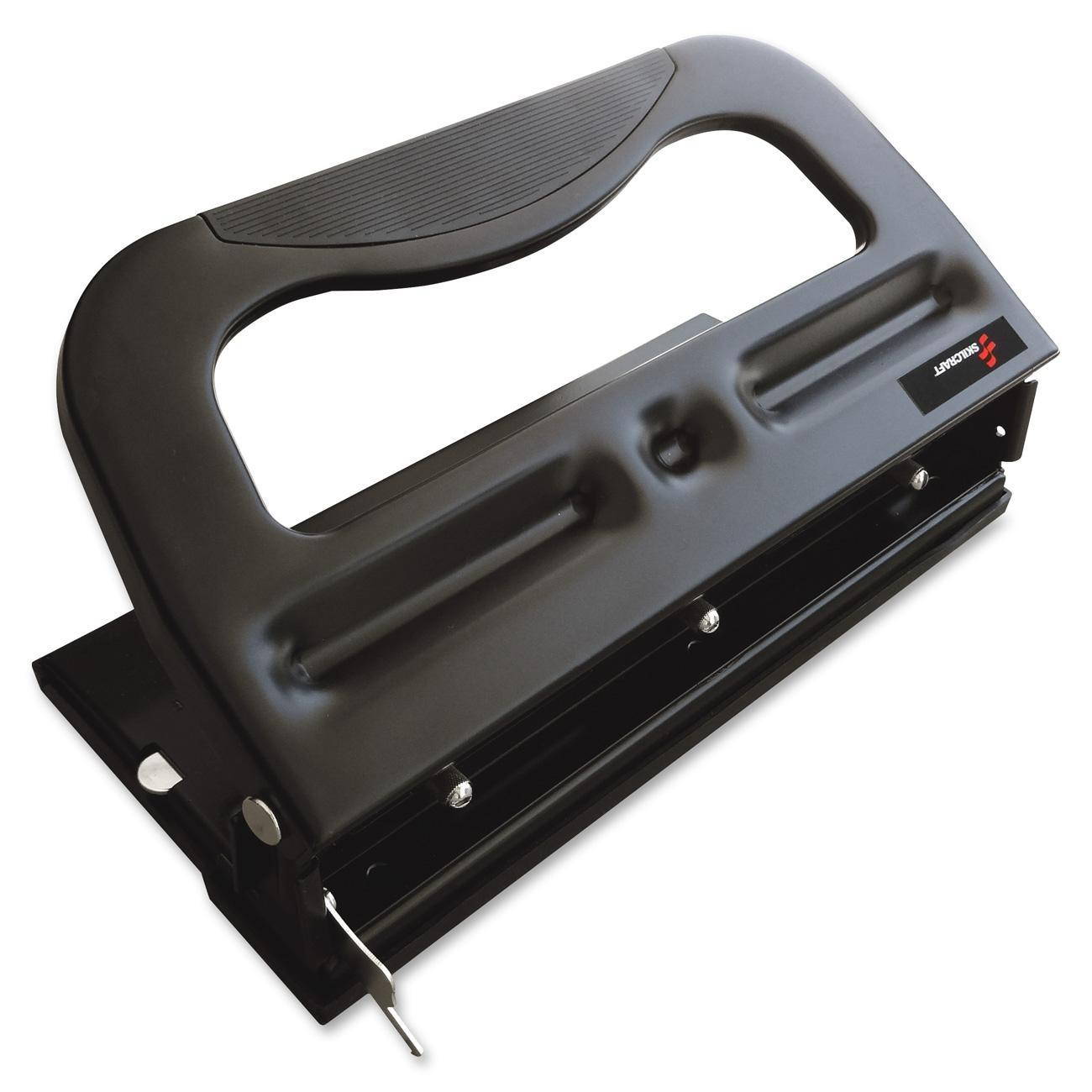 SKILCRAFT Comfort Grip 3HP Heavy-duty Paper Punch