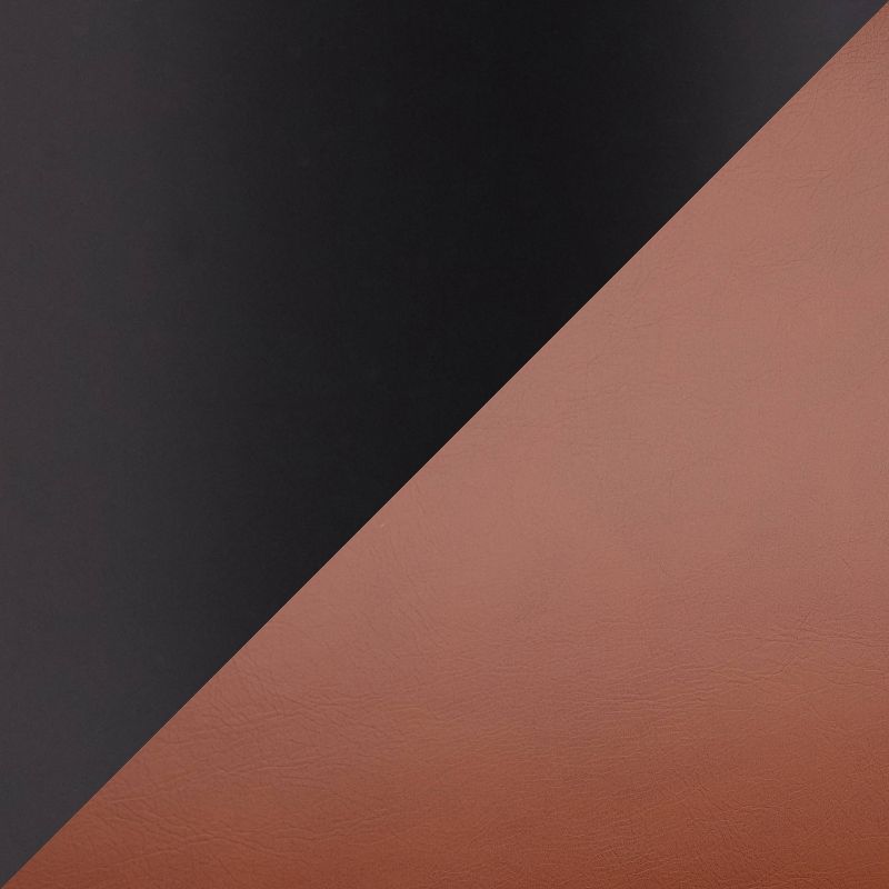 Mirage Contemporary Task Chair Steel/Faux Leather Black/Camel - LumiSource