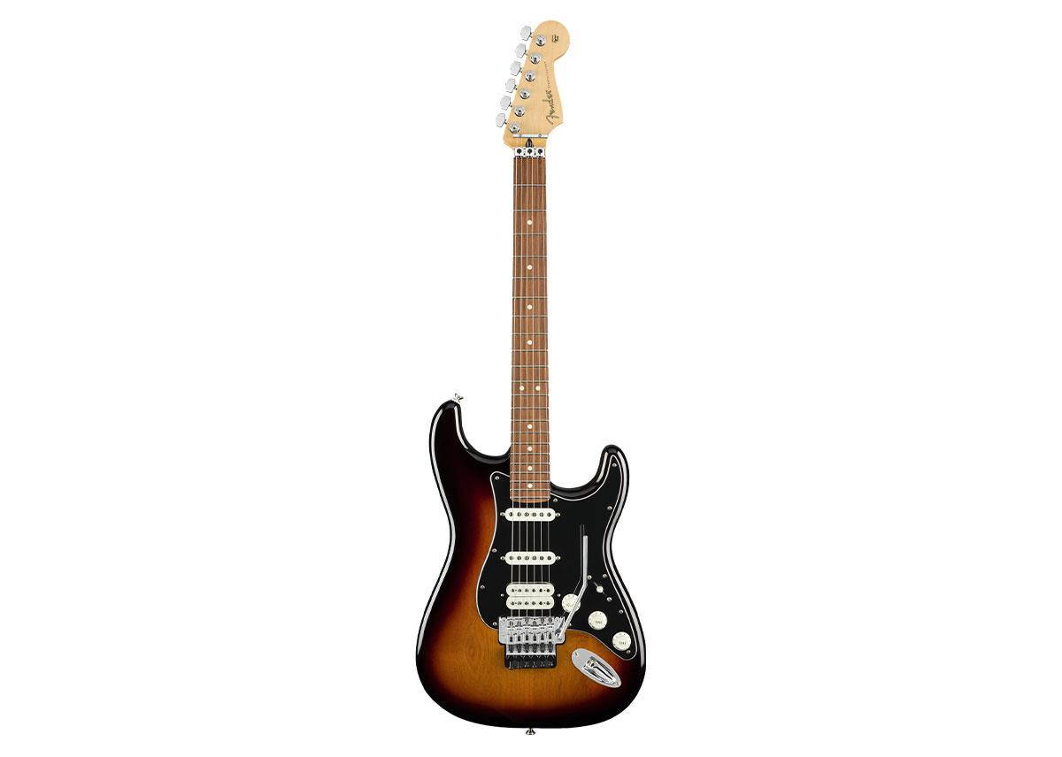 fender player stratocaster electric hss guitar  floyd rose  pau ferro fingerboard  3 color sunburst