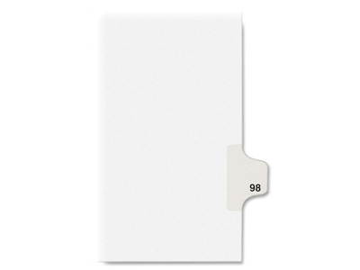 Kleer-Fax 90000 Series Numerical Side Tab Index Divider 25 EA/PK