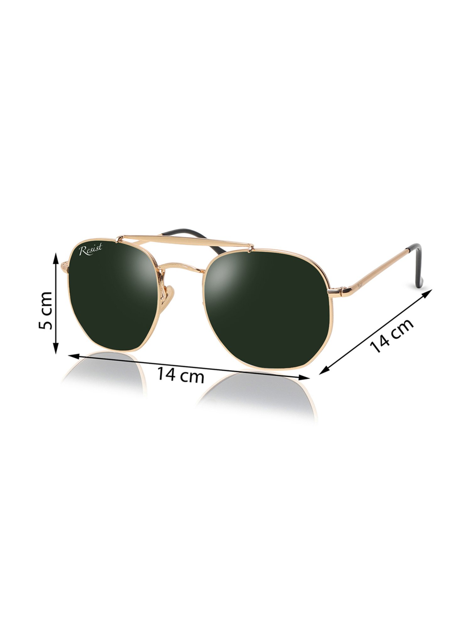Resist Eyewear Green UV Protection Unisex Sunglasses